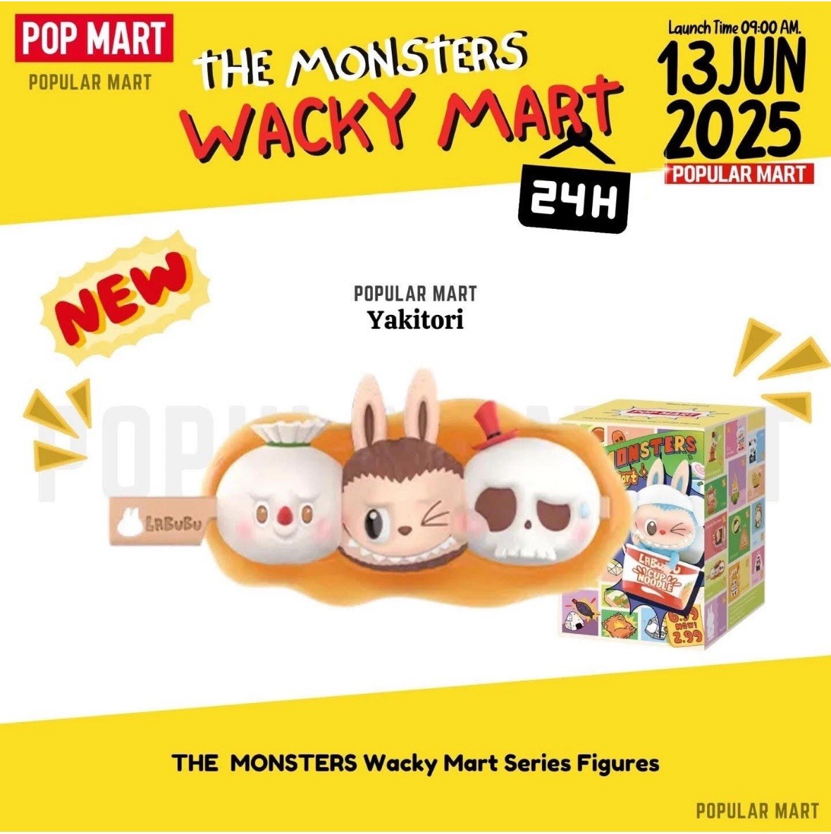 LABUBU POPMART YAKITORI BNIB SEALED BAG The Monsters Wacky