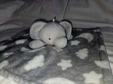 Baby Essentials Elephant Star Moon Cloud White Gray Lovey