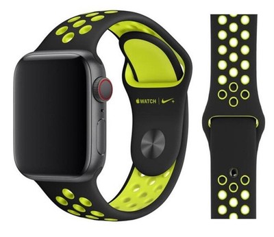 Original Apple Nike Sport Armband S/M 38/40/41mm MQ2H2ZM/A Black/Volt