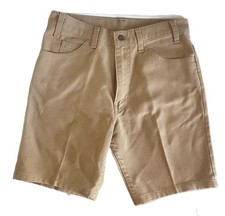 Vintage Levi s Sta-Prest Khaki Shorts size 31 Black And Gold Tag