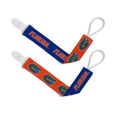 Florida Gators 2 Pack Pacifier Clips NEW Bib Cloth Binkie Clip Packie