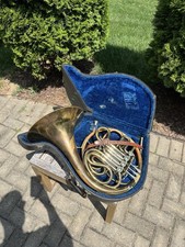Vintage 1948 C.G Conn 6D Elkhart Double French Horn Original Case  Mouthpiece