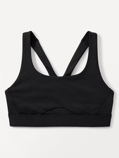 NWT Athleta Interval Sports Bra A-C, Large, Black