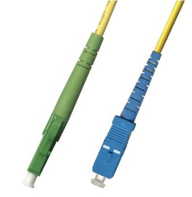 10M Singlemode Simplex Fiber Optic Cable 9/125 - LC/APC to SC/UPC