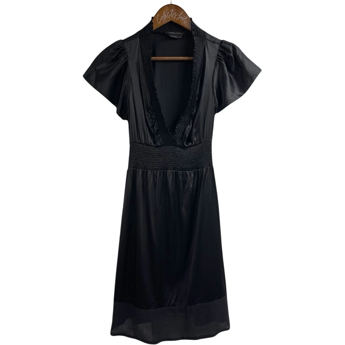bcbg black silk dress BCBGMAXAZRIA 100% Clothing for Women for sale Sizes:22