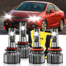 For Honda Accord 2008-2018 LED Headlight Kit Bulbs High Low Beam 6500K 26000LM