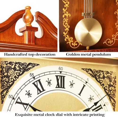 Timeless 25-Inch Vintage Wall Clock with Musical Pendulum – Perfect Home Decor - Picture 8 of 9
