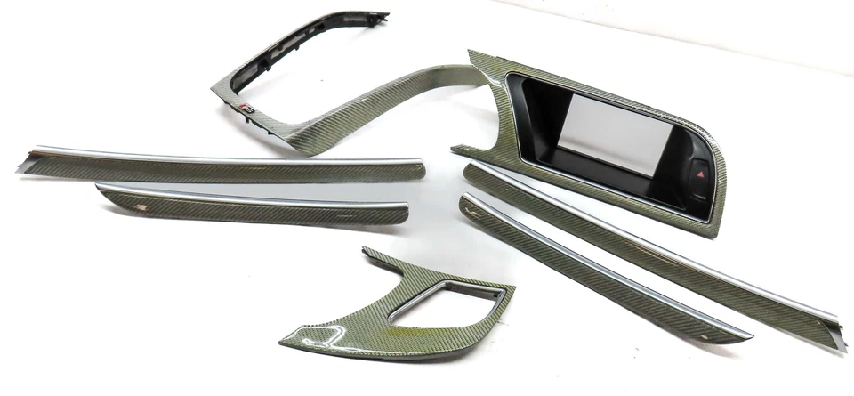 AUDI RS5 2014 (B8 8T) tablero puerta consola interior juego panel embellecedor (aluminio carrera) Foto 3 de 4