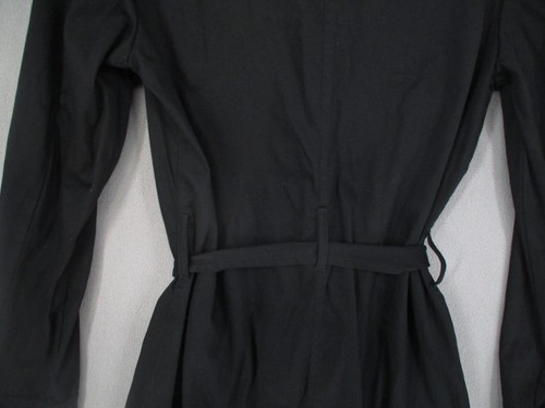 Kookai Dress Womens 38 Black Shirt Tie Belted Button Collared Pocket Long Sleeve - Picture 10 of 18