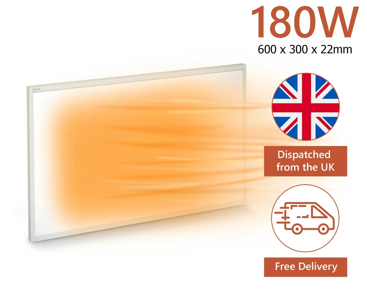 KIASA - 180W Infrared Electric Heating Panel - Wall or Ceiling Heater IP65  | eBay