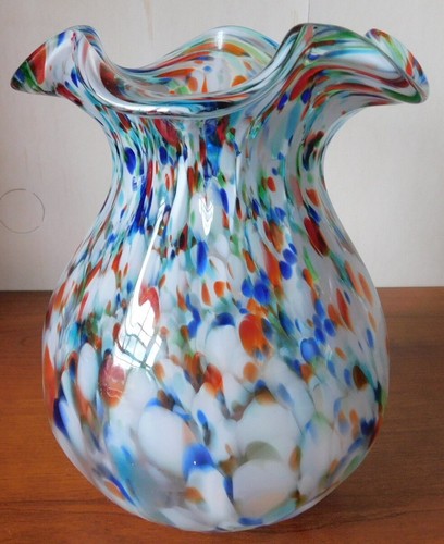 Murano Stil Vase mit Rüschenspitze - Bild 1 von 2
