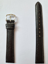 Hirsch  Rainbow Lizard Embossed Watch Strap Brown/Black 8 - 20mm