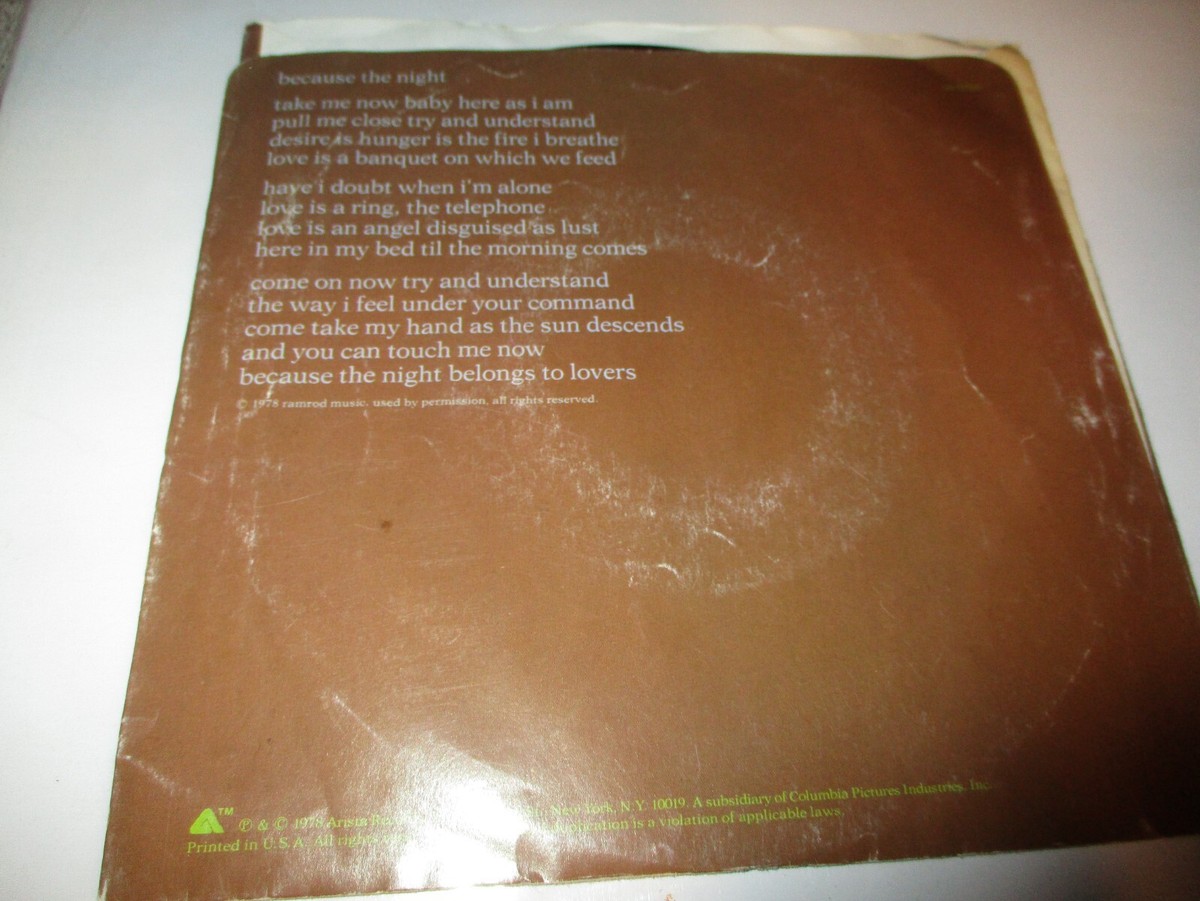 1978 PATTI SMITH GROUP Because The Night +God Speed US PS 7 