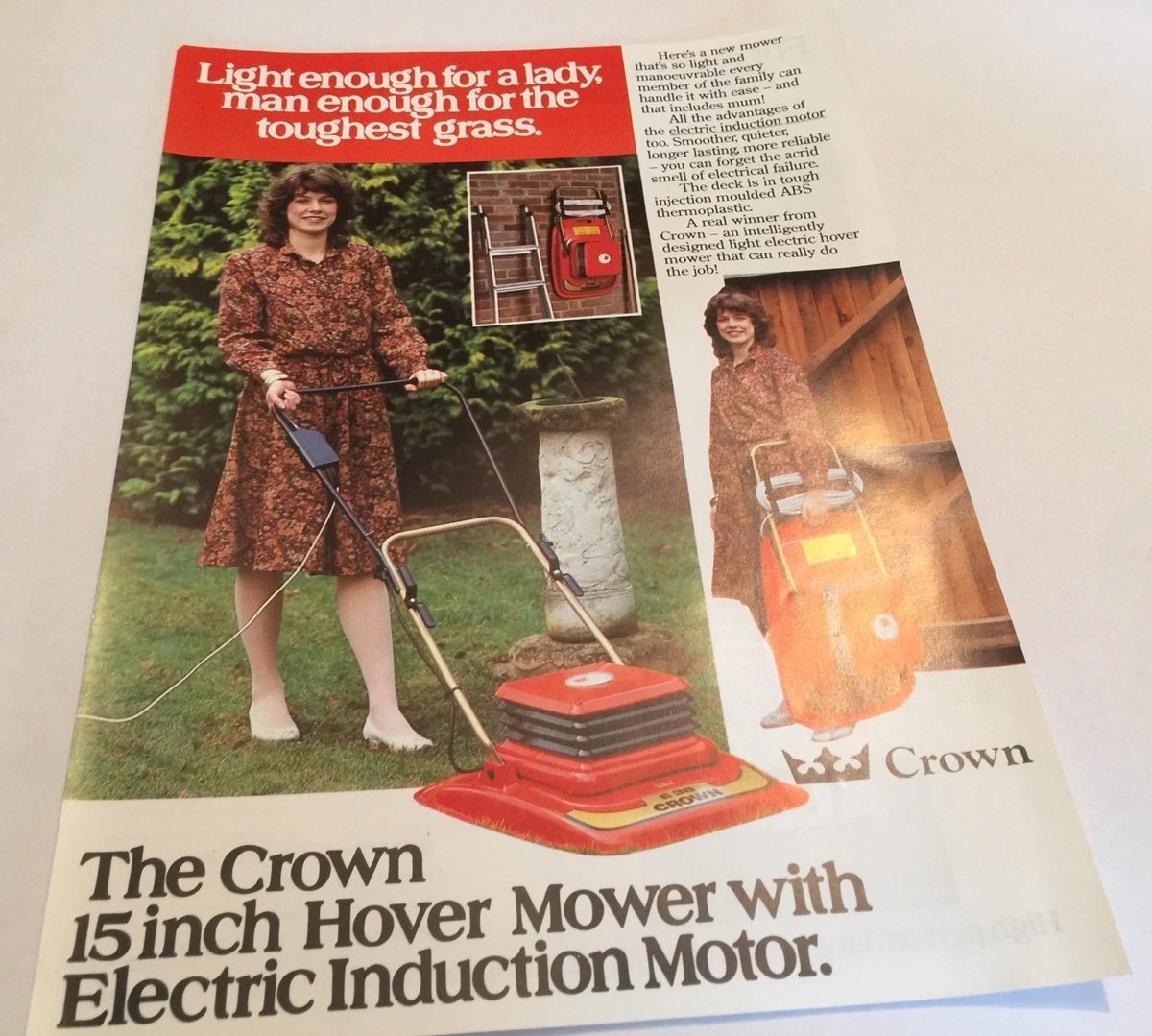 ALLEN Power Equipment Crown Hover Flymo Mower Original 1970s