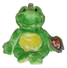 Ty Beanie Baby -  CHARM the Green Frog (8 Inch) NEW MWMTs Stuffed Animal Toy