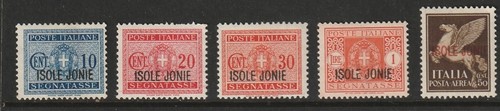 Italian Occ of the Ionian Islands 1941 Dues and Airmail MM