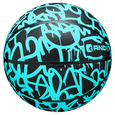 Graffiti Printed Rubber , Mint and Black, 28.5 in