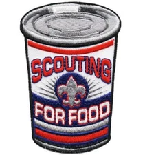 Boy Scouts of America BSA 3" SCOUTING For FOOD Can Activity Patches Donation NEW