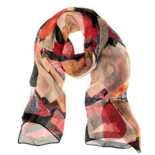 Wrapables® Lightweight Sheer Silky Feeling Chiffon Scarf, Black Eco-Trendy