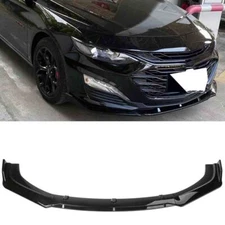 Add-on For Chevrolet Malibu Front Bumper Lip Splitter Spoiler Kit Grossy Black
