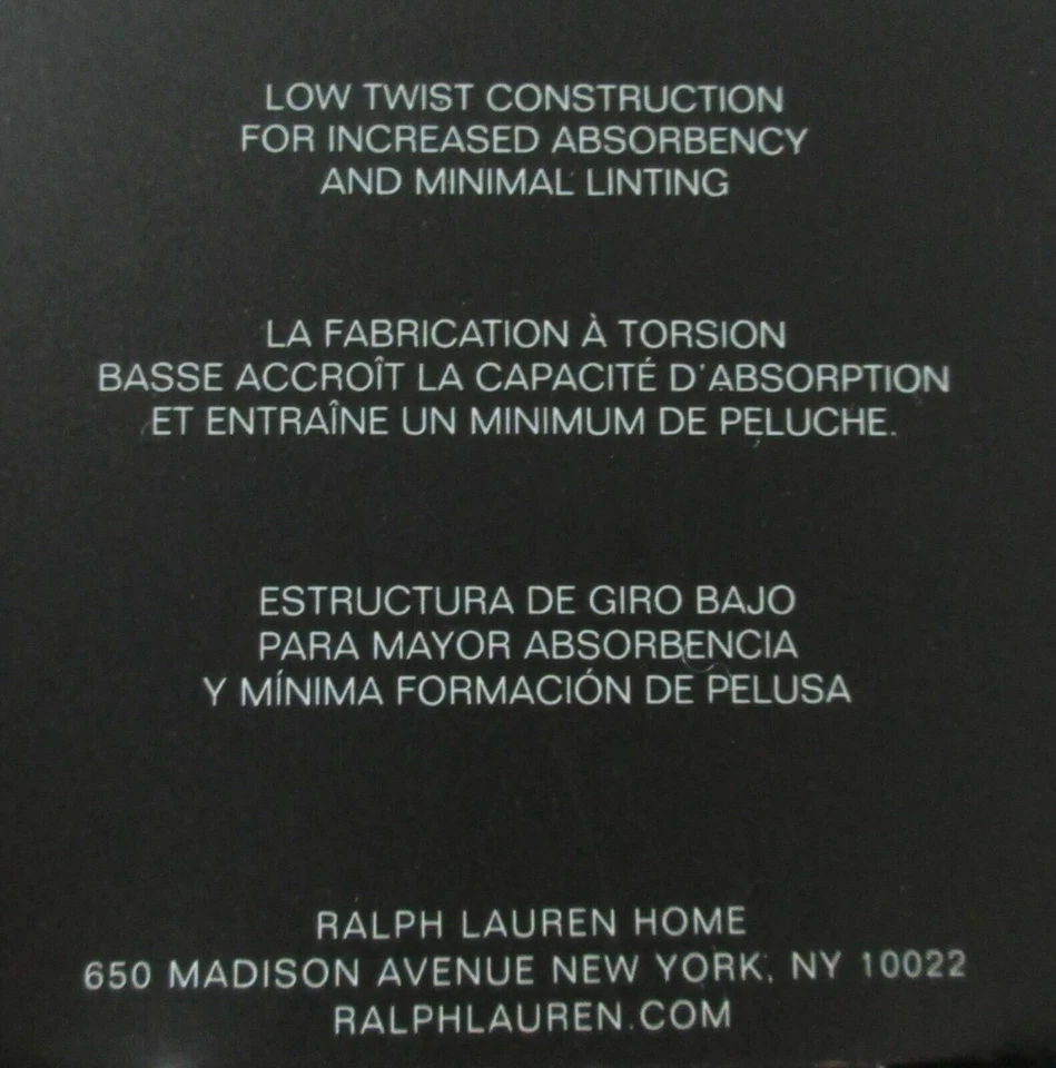 Ralph Lauren Towels Wescott~Sailcloth White~3Pc Set~2 Hand Towels & 1 Wash Cloth - Image 4 of 4