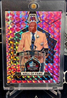 2024 Panini Mosaic PINK PRIZM Atomic Dallas Cowboys CHARLES HALEY Insert 299 HOF