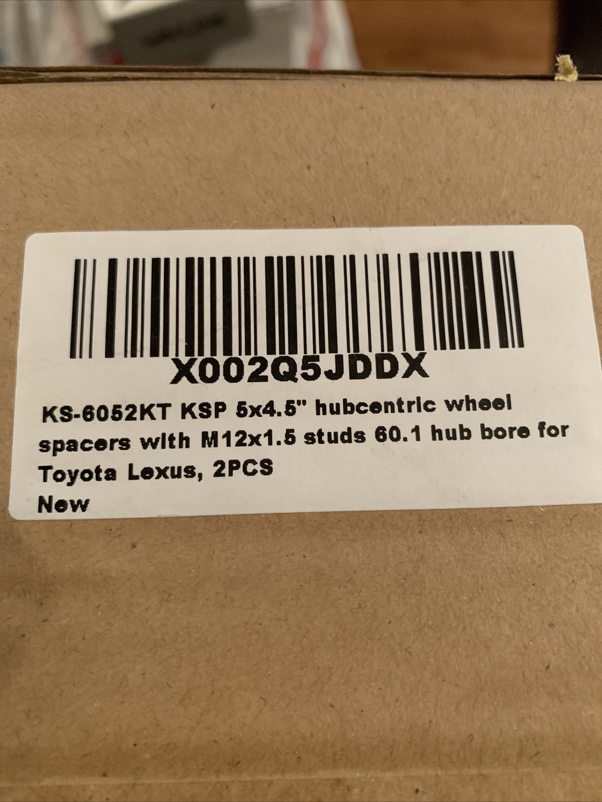 Ksp M 12X1.5 Hubcentric Wheel Spacers 5X4.5 60.1 Hub Bore Toyota Lexus 2  Pcs | Ebay