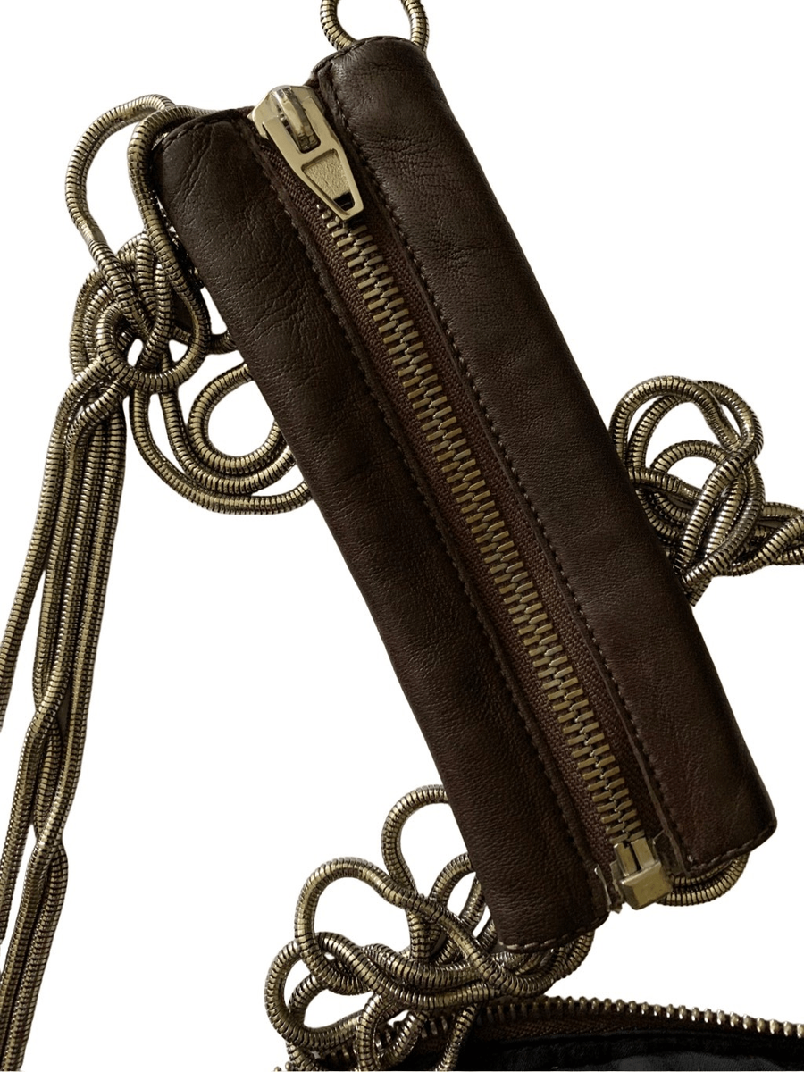 Alexander Wang Brenda crossbody chain shoulder bag brown leather