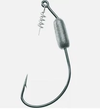 GT 91768 Weighted 28 Degree Wide Gap Worm Hooks with Spring(all sizes)