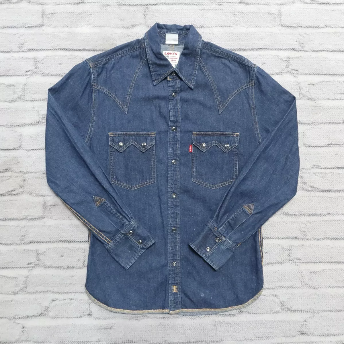 Levis denim clearance shirt pearl snap