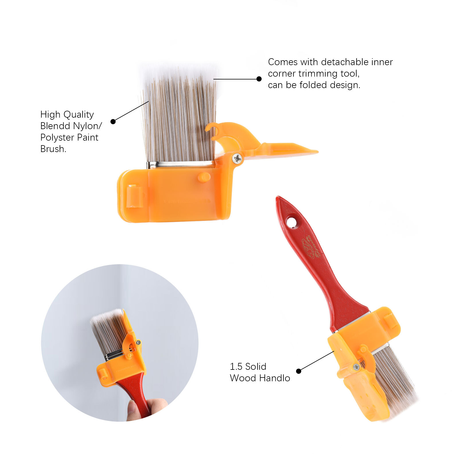 Clean Cut Paint Edge Roller Brush Safety Tools for Family Room Wall