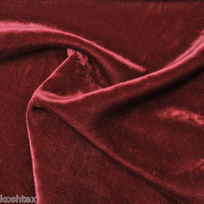 Wine Silky Rayon Velvet Fabric by the Yard Pre Washed