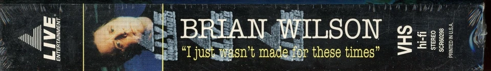 Brian Wilson VHS TAPE NEW SEALED I Just Wasn't Made for These Times OOP - Image 3 of 4