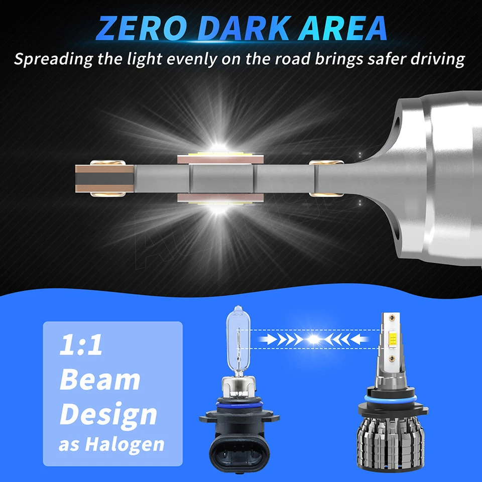 Combo 6x 2 lados 6000K luces LED + bombillas antiniebla para Pontiac Grand Prix 1990 Foto 3 de 4