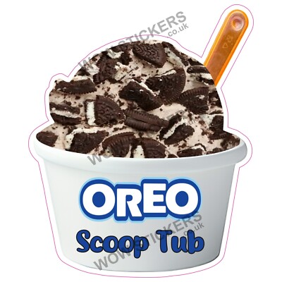 Eiswagen Aufkleber Oreo Scoop Eiswanne Aufkleber (Größe wählbar)