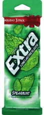 🎄Wrigley's EXTRA Spearmint CHRISTMAS Chewing Gum 2017 HOLIDAY SEASON 3-PACK New