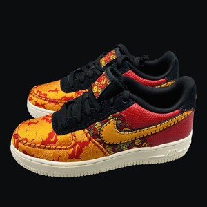 Nike AF1 Air Force 1 Sneakers Red Orange Floral AV5167-600 Sz 5Y Women's  6.5 New | eBay