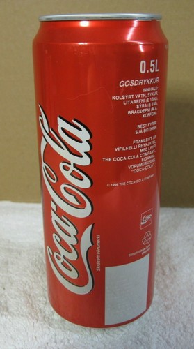COCA-COLA .5L Can - Made In Finland - Always/Toujours - Emptied From Bottom - Picture 3 of 6
