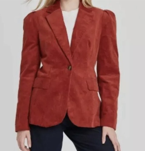 rust orange blazer