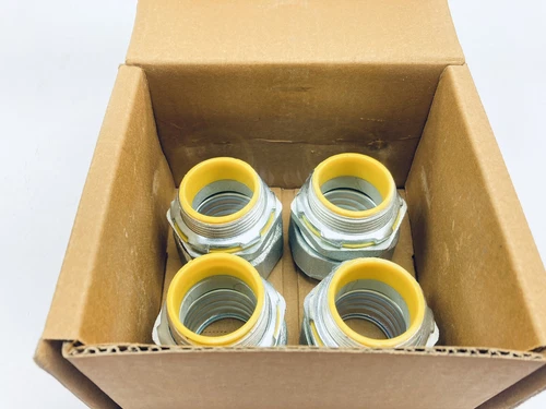 4PCK UNUSED EATON LTB125 MALE CONNECTOR W/ INSULATED THROAT BUSHING 1-1/4"