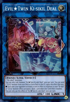 Yugioh! - EvilTwin Ki-sikil Deal - ALIN-EN052 - Super Rare - 1st Edition - NM/M
