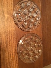 Two Nice 5  16 Hole Glass Flower Frogs