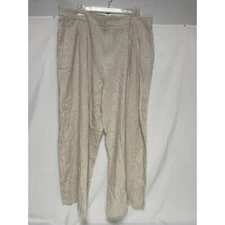 Anrabess Tan Linen Women's Pants XXL