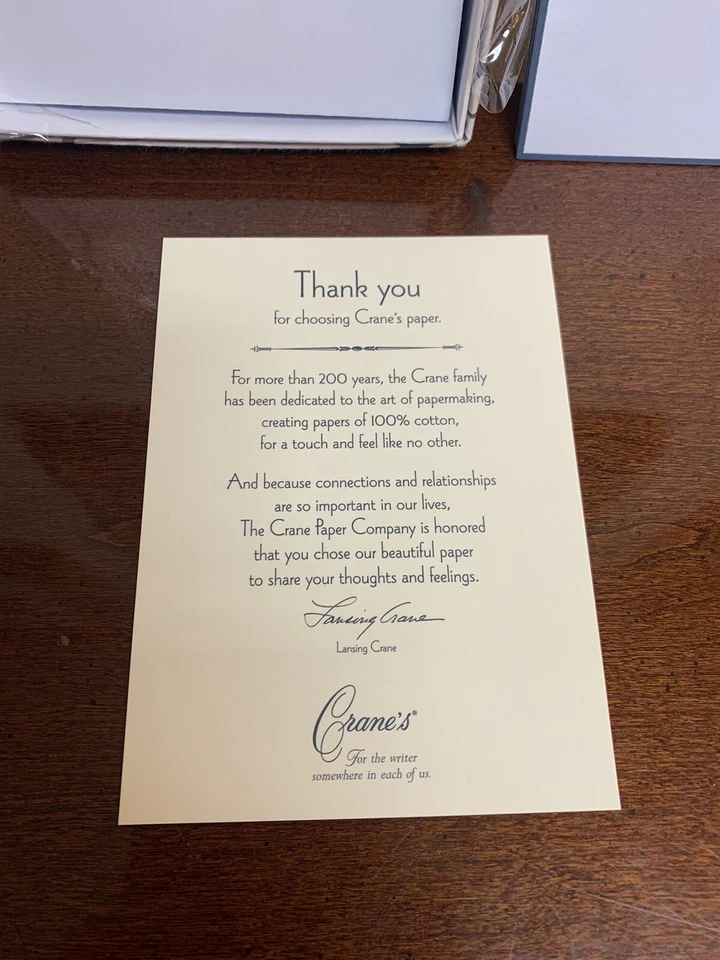 Juego de 9 tarjetas de notas azules con borde a mano con acabado azul para niños grúa grúa Foto 4 de 4