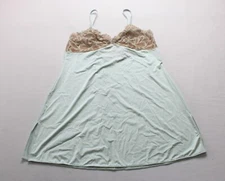 Savage X Fenty Women's Savage Not Sorry Lace Slip DM3 Blue/Brown Large NWT