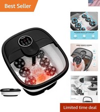 Collapsible Foot Spa Electric Foot Bath with Heat, Bubble, Remote, 24 Motoriz...