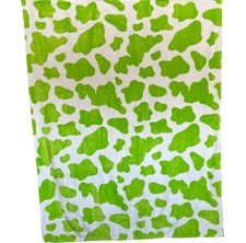Green Cow Print Throw Blanket 50x60 Soft Plush Cozy Fleece Blanket Brand New