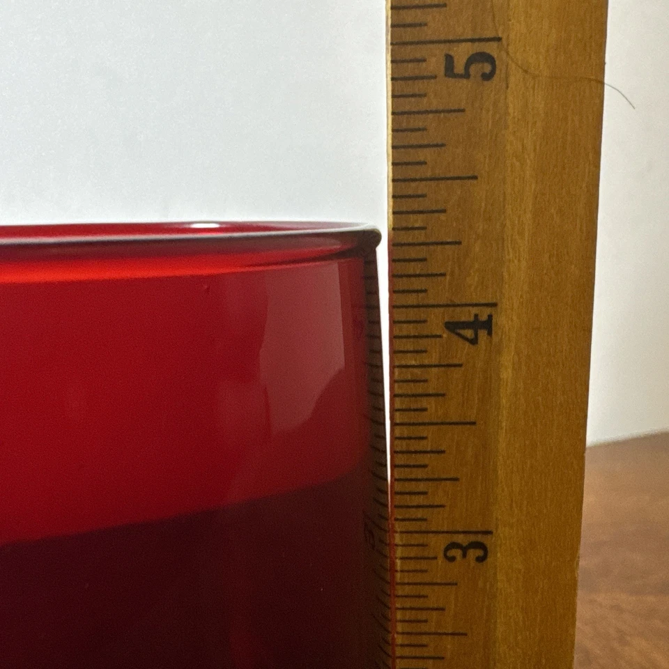 Vintage Anchor Hocking Royal Ruby Red Juice Glasses Roly Poly, 4¼" Set of 2 - Image 4 of 4