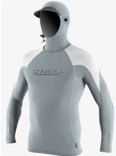 O'Neill Premium Skins O'Zone Hooded Long Sleeve Rash Guard Top with Visor Brim L