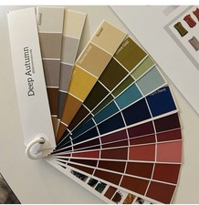 Deep Autumn / Dark Autumn Color Swatch Fan For Personal Color Analysis